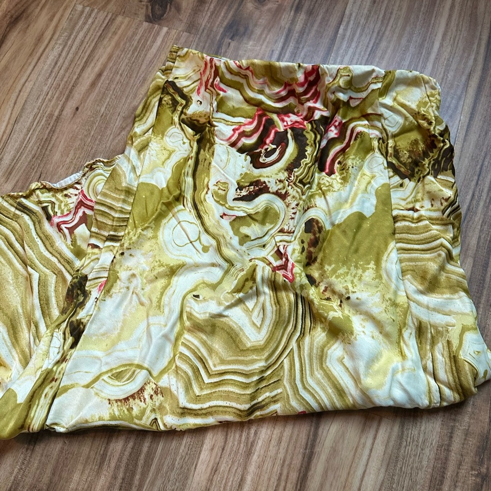 Anthropology Abstract Patterned Skirt